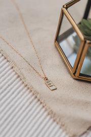 14k gold filled personalized custom tag necklace with pendant 