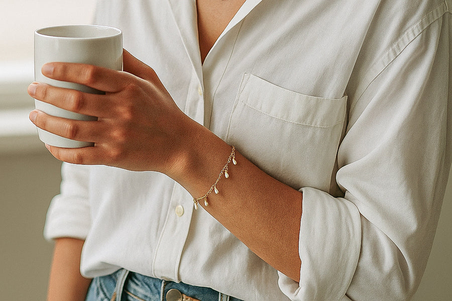 Pearl Droplet Bracelet