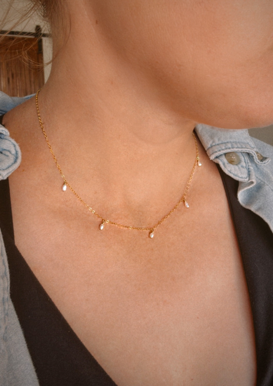 Pearl Droplet Necklace